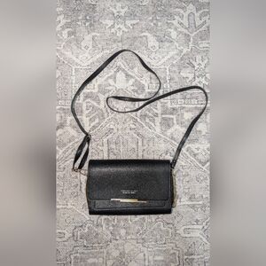 Forever Lovely Design for Madley Sm Purse Crossbody Black FauxLeather Korean VTG